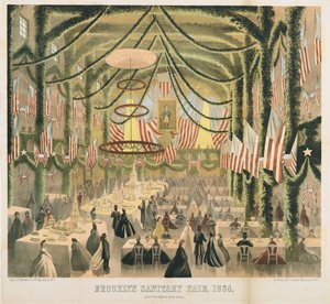 Knickbocker Hall，布鲁克林卫浴博览会，1864年 作者 美国学校